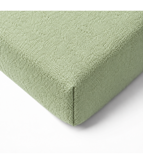 Frottee Spannbettlaken „Olive frote“. Spannbettlaken 90x200