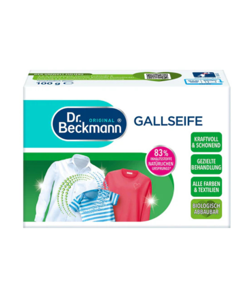 Fleckentfernungseife mit Galle „Gall soap Dr. Beckmann“. Reinigungsmittel