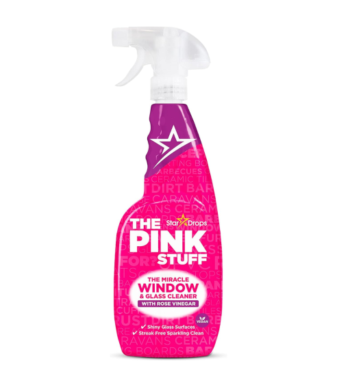 Fensterreiniger „Window spray The Pink Stuff“. Reinigungsmittel