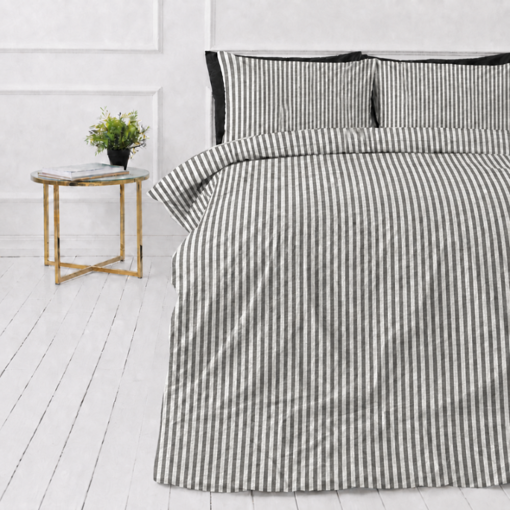 Leinen bettwäsche "Linen Grey Stripes“. Bettwäsche 150x200, 135/140x200 cm, 150x200 cm, 155/160x200 cm, 180x200 cm, 200x200 cm, 200x220 cm, 220x240 cm. Elegantes bettwäsche-set mit grauen und weißen streifen. Leinen bettwäsche "Linen Grey Stripes“. Bettwäsche 150x200, 135/140x200 cm, 150x200 cm, 155/160x200 cm, 180x200 cm, 200x200 cm, 200x220 cm, 220x240 cm. Elegantes bettwäsche-set mit grauen und weißen streifen.