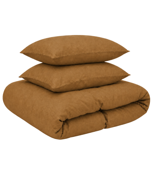 Leinen bettwäsche "Linen Mustard“. Leinen Bettwäsche