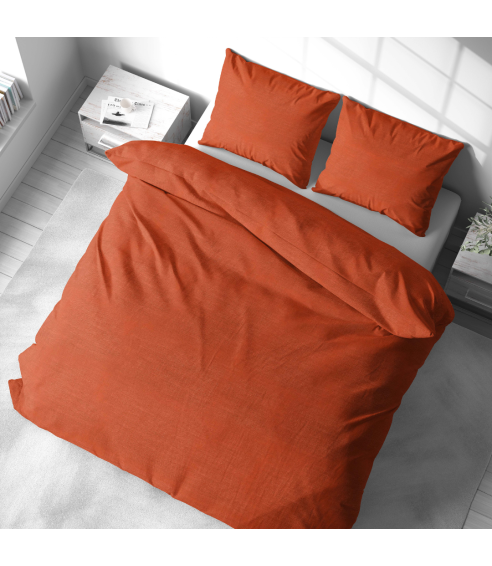 Leinen bettwäsche "Linen Orange". Leinen Bettwäsche