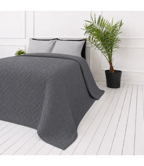 Tagesdecke „Bedspread Graphite“. Tagesdecken