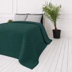 Tagesdecke „Bedspread Juniper“. Tagesdecken, 210x240 cm. Smaragdgrüne tagesdecke mit dichtem wiederkehrendem flechtmuster Tagesdecke „Bedspread Juniper“. Tagesdecken, 210x240 cm. Smaragdgrüne tagesdecke mit dichtem wiederkehrendem flechtmuster