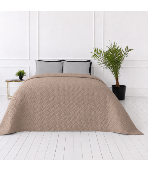 Tagesdecke „Bedspread Latte“. Tagesdecken