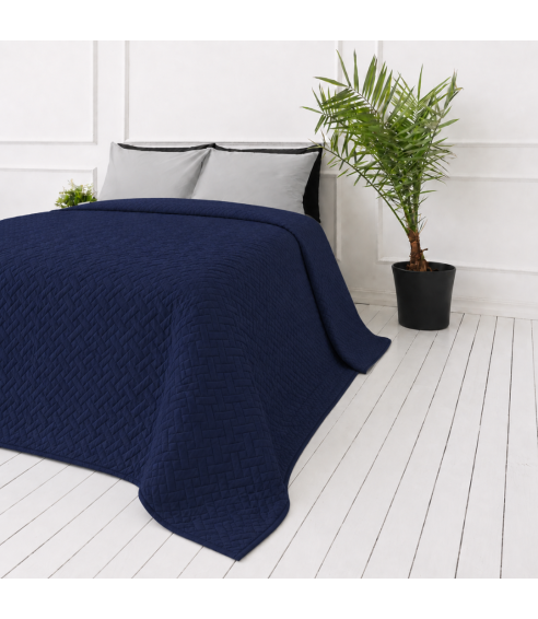 Tagesdecke „Bedspread Navy“. Tagesdecken