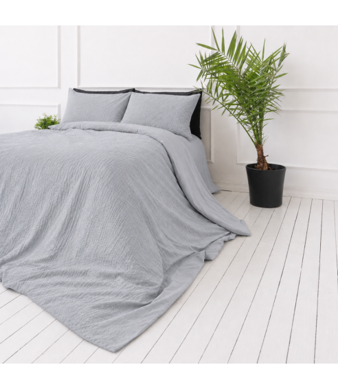Musselin Bettwäsche set "Grey muslin". Bettwäsche 200x200
