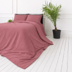 Musselin Bettwäsche set "Vintage muslin". Bettwäsche einfarbig, 200x200 cm, 200x220 cm. Einfarbiges bettwäsche-set in terrakotta mit gekreppter struktur