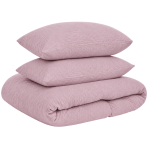 Musselin Bettwäsche set "Rose muslin". Bettwäsche sets, 135/140x200 cm, 150x200 cm, 155/160x200 cm. Bettwäsche-set in gedecktem rosa mit feiner knitterstruktur.