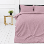 Musselin Bettwäsche set "Rose muslin". Bettwäsche sets, 135/140x200 cm, 150x200 cm, 155/160x200 cm. Einfarbige bettwäsche in zartem rosa mit dezenter oberflächenstruktur.