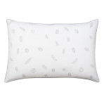 Kissen „Sections“. Kissen „sections“ – dreischichtige konstruktion: mittlere schicht mit entendaunen, seitliche schichten mit gänsedaunen, bezug aus 100 % baumwolle mit goldenen federn.