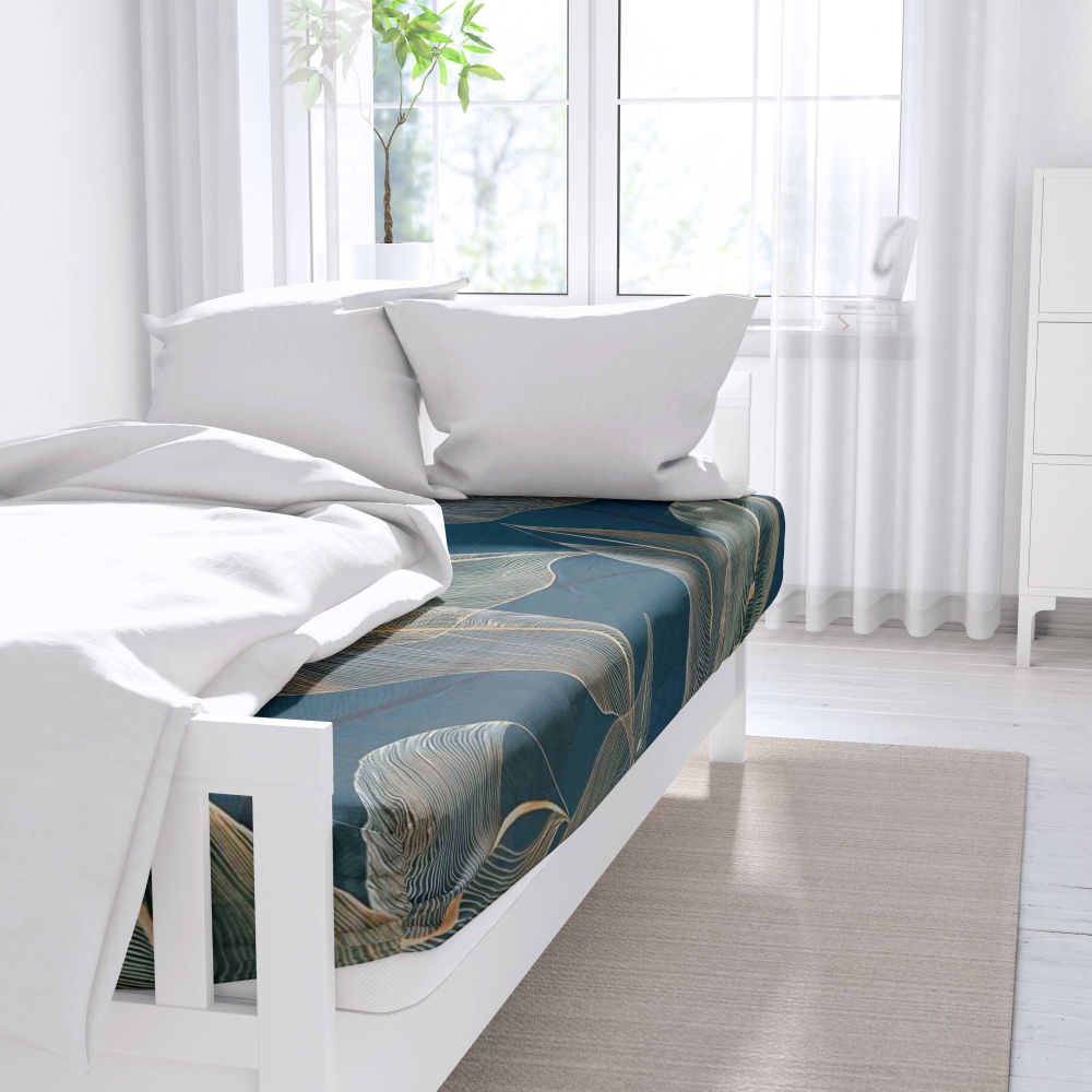 Bettlaken ohne Gummizug „Slyther“. Bettlaken, 150x220 cm, 180x220 cm, 200x230 cm