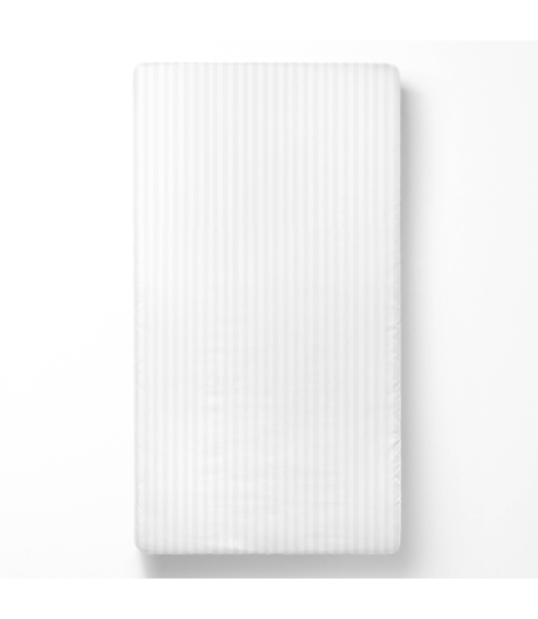 Bettlaken ohne Gummizug „White Stripes“. Bettlaken