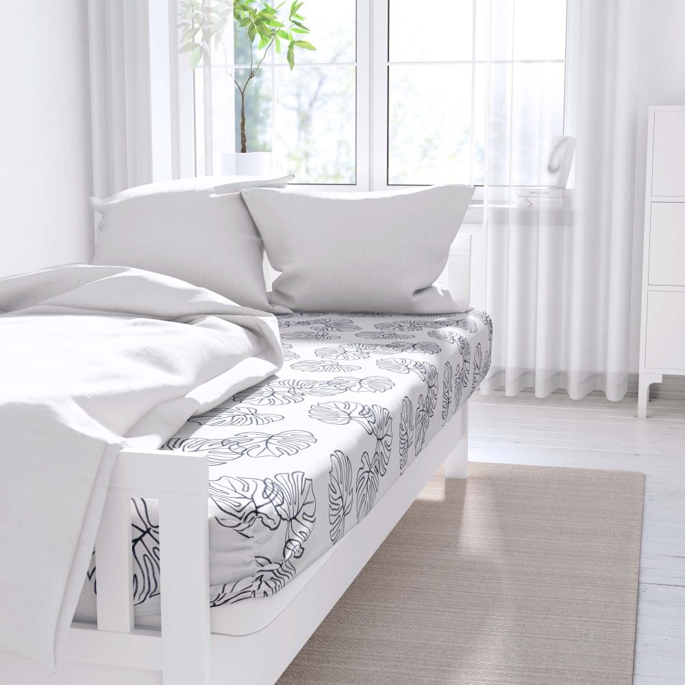 Spannbettlaken „Foliage Mirage“. Spannbettlaken, 80x200 cm, 90x200 cm, 120x200 cm, 135/140x200 cm, 155/160x200 cm, 180x200 cm