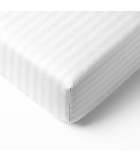 Spannbettlaken „White Stripes“. Spannbettlaken 90x200