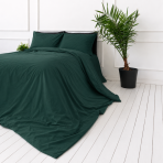 Bettwäsche set "Basil". Bettwäsche einfarbig, 135/140x200 cm, 150x200 cm, 155/160x200 cm, 180x200 cm, 200x200 cm, 200x220 cm, 220x240 cm. Von der natur inspirierte farbe für minimalistisches schlafzimmer.