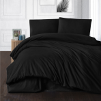 Bettwäsche set "Black Flannel". Bettwäsche Baumwolle, 135/140x200 cm, 200x200 cm, 200x220 cm