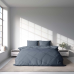 Bettwäsche set "Blue mirage". Bettwäsche für Hotels, 135/140x200 cm, 200x200 cm, 200x220 cm. Schickes blau-graues bettwäscheset für ein beruhigendes ambiente.