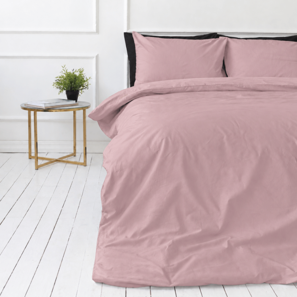Bettwäsche set "Brick Rose". Bettwäsche einfarbig, 135/140x200 cm, 155x220 cm, 160x200 cm, 180x200 cm, 200x200 cm, 200x220 cm, 220x240 cm. Bettwäsche in altrosa ohne muster.