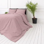 Bettwäsche set "Brick Rose". Bettwäsche einfarbig, 135/140x200 cm, 155x220 cm, 160x200 cm, 180x200 cm, 200x200 cm, 200x220 cm, 220x240 cm. Zartrosa bettdeckenbezug und passende kissenbezüge.