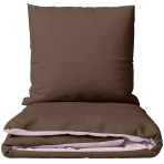 Bettwäsche set "Brunette Ash Rose". Bettwäsche 155x200, 135/140x200 cm, 150x200 cm, 155/160x200 cm, 180x200 cm, 200x200 cm, 200x220 cm, 220x240 cm. Dunkelbraunes einfarbiges bettwäsche set mit hellem akzent