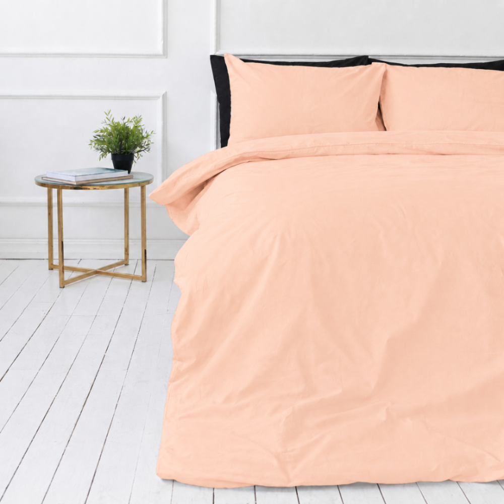 Bettwäsche set "Coral". Beige Bettwäsche, 135/140x200 cm, 200x200 cm, 200x220 cm, 220x240 cm. Weiches korallenfarbenes bettwäscheset für ein ruhiges schlafzimmerambiente. Bettwäsche set "Coral". Beige Bettwäsche, 135/140x200 cm, 200x200 cm, 200x220 cm, 220x240 cm. Weiches korallenfarbenes bettwäscheset für ein ruhiges schlafzimmerambiente.
