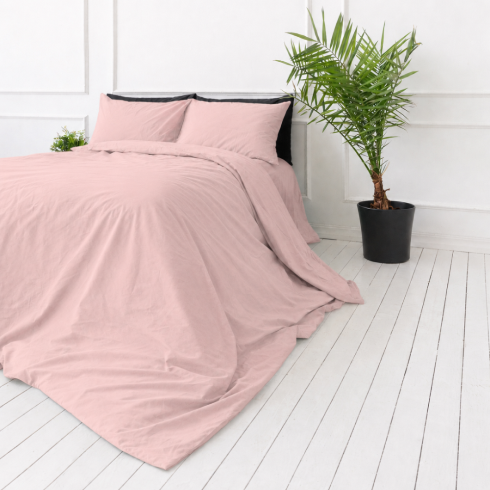 Bettwäsche set "Crystal pink". Bettwäsche 135x200, 135/140x200 cm, 200x200 cm, 200x220 cm. Hübsch in rosa: kuscheln sie sich mit diesem bettwäscheset ein.