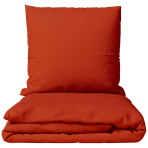 Bettwäsche set „Dry Tomato“. Bettwäsche einfarbig, 135/140x200 cm, 150x200 cm, 155/160x200 cm, 180x200 cm, 200x200 cm, 200x220 cm, 220x240 cm. Einfarbiges bettwäsche-set im farbton getrockneter tomaten ohne muster.