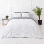 Bettwäsche set „Woodland Gray“. Gemusterte Bettwäsche, 135/140x200 cm, 200x200 cm, 200x220 cm. Bettwäsche-set mit weißem grund und grauen naturmotiven Bettwäsche set „Woodland Gray“. Gemusterte Bettwäsche, 135/140x200 cm, 200x200 cm, 200x220 cm. Bettwäsche-set mit weißem grund und grauen naturmotiven