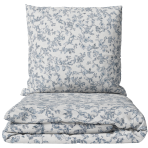 Bettwäsche set "Floral Dream". Gemusterte Bettwäsche, 135/140x200 cm, 200x200 cm, 200x220 cm. Weißes bettwäsche-set mit feinem blaugrauem blumenmuster. Bettwäsche set "Floral Dream". Gemusterte Bettwäsche, 135/140x200 cm, 200x200 cm, 200x220 cm. Weißes bettwäsche-set mit feinem blaugrauem blumenmuster.