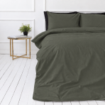 Bettwäsche set "Forest“. Bettwäsche einfarbig, 135/140x200 cm, 155x220 cm, 160x200 cm, 180x200 cm, 200x200 cm, 200x220 cm, 220x240 cm. Einfarbige bettwäsche in gedecktem olivgrün ohne dekorative muster. Bettwäsche set "Forest“. Bettwäsche einfarbig, 135/140x200 cm, 155x220 cm, 160x200 cm, 180x200 cm, 200x200 cm, 200x220 cm, 220x240 cm. Einfarbige bettwäsche in gedecktem olivgrün ohne dekorative muster.