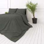 Bettwäsche set "Forest“. Bettwäsche einfarbig, 135/140x200 cm, 155x220 cm, 160x200 cm, 180x200 cm, 200x200 cm, 200x220 cm, 220x240 cm. Bettdecken- und kissenbezüge im gleichen dunkelgrünen, gräulichen farbton. Bettwäsche set "Forest“. Bettwäsche einfarbig, 135/140x200 cm, 155x220 cm, 160x200 cm, 180x200 cm, 200x200 cm, 200x220 cm, 220x240 cm. Bettdecken- und kissenbezüge im gleichen dunkelgrünen, gräulichen farbton.