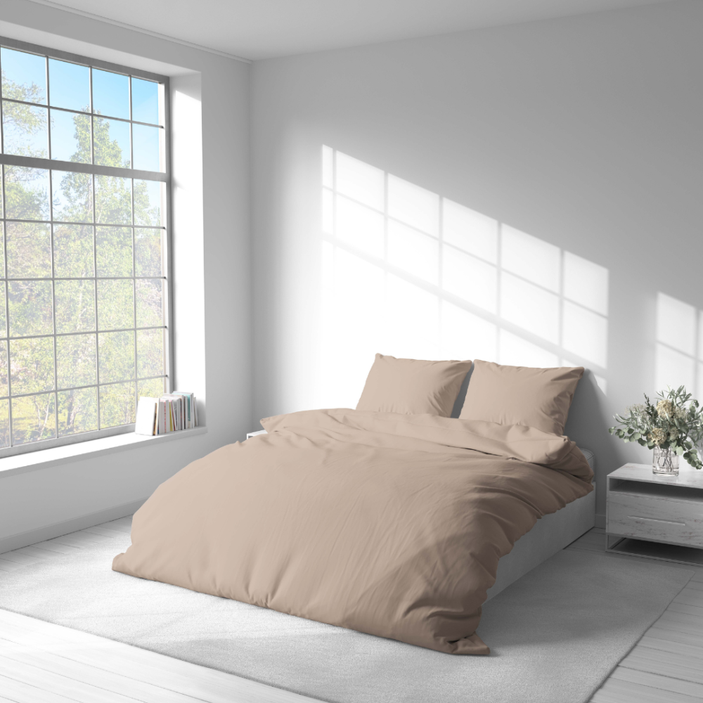Bettwäsche set "Frappe". Bettwäsche Baumwolle, 135/140x200 cm, 200x200 cm, 200x220 cm. Dieses bettwäsche-set zeichnet sich durch einen subtilen braun-cremefarbenen ton aus, der dem schlafzimmer wärme und gemütlichkeit verleiht.