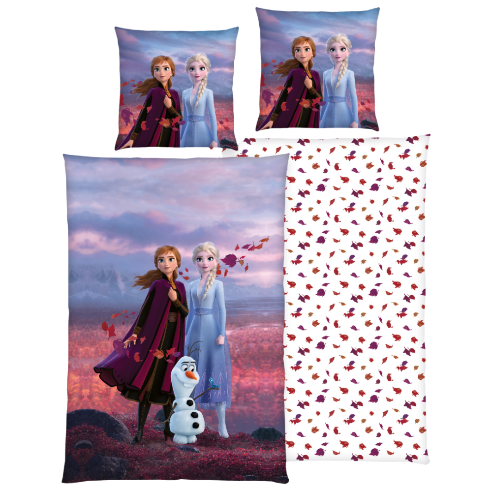 Bettwäsche set "Frozen“. Kinderbettwäsche, 135x200 cm. Violettes und blaues bettwäsche-set mit anna, elsa und olaf. Bettwäsche set "Frozen“. Kinderbettwäsche, 135x200 cm. Violettes und blaues bettwäsche-set mit anna, elsa und olaf.