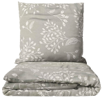 Bettwäsche set "Grandiflora". Bettwäsche 140x200, 135/140x200 cm, 200x200 cm, 200x220 cm. Graues bettwäscheset mit feinem muster.