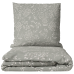 Bettwäsche set "Grandiflora". Graue Bettwäsche, 135/140x200 cm, 200x200 cm, 200x220 cm. Graues bettwäscheset mit feinem muster.