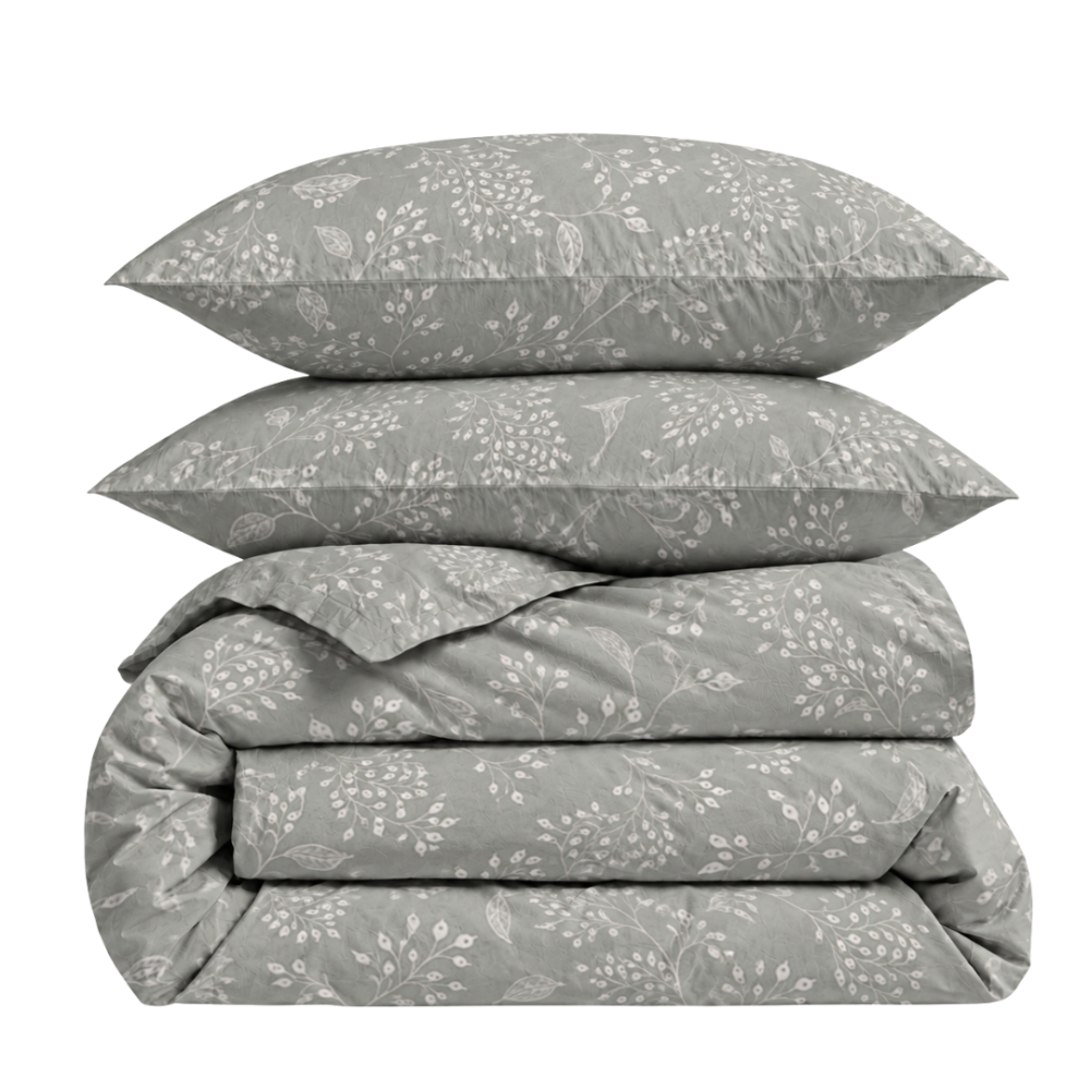 Bettwäsche set "Grandiflora". Graue Bettwäsche, 135/140x200 cm, 200x200 cm, 200x220 cm. Graues bettwäscheset mit feinem muster. Bettwäsche set "Grandiflora". Graue Bettwäsche, 135/140x200 cm, 200x200 cm, 200x220 cm. Graues bettwäscheset mit feinem muster.