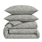 Bettwäsche set "Grandiflora". Graue Bettwäsche, 135/140x200 cm, 200x200 cm, 200x220 cm. Graues bettwäscheset mit feinem muster. Bettwäsche set "Grandiflora". Graue Bettwäsche, 135/140x200 cm, 200x200 cm, 200x220 cm. Graues bettwäscheset mit feinem muster.