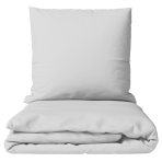 Bettwäsche set „Gray morn“. Bettwäsche einfarbig, 135/140x200 cm, 150x200 cm, 155/160x200 cm, 180x200 cm, 200x200 cm, 200x220 cm, 220x240 cm. Hell-silbergraues bettwäsche-set mit minimalistischem design