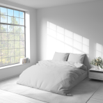 Bettwäsche set „Gray morn“. Bettwäsche einfarbig, 135/140x200 cm, 150x200 cm, 155/160x200 cm, 180x200 cm, 200x200 cm, 200x220 cm, 220x240 cm. Hell-silbergraues bettwäsche-set mit einheitlichem muster