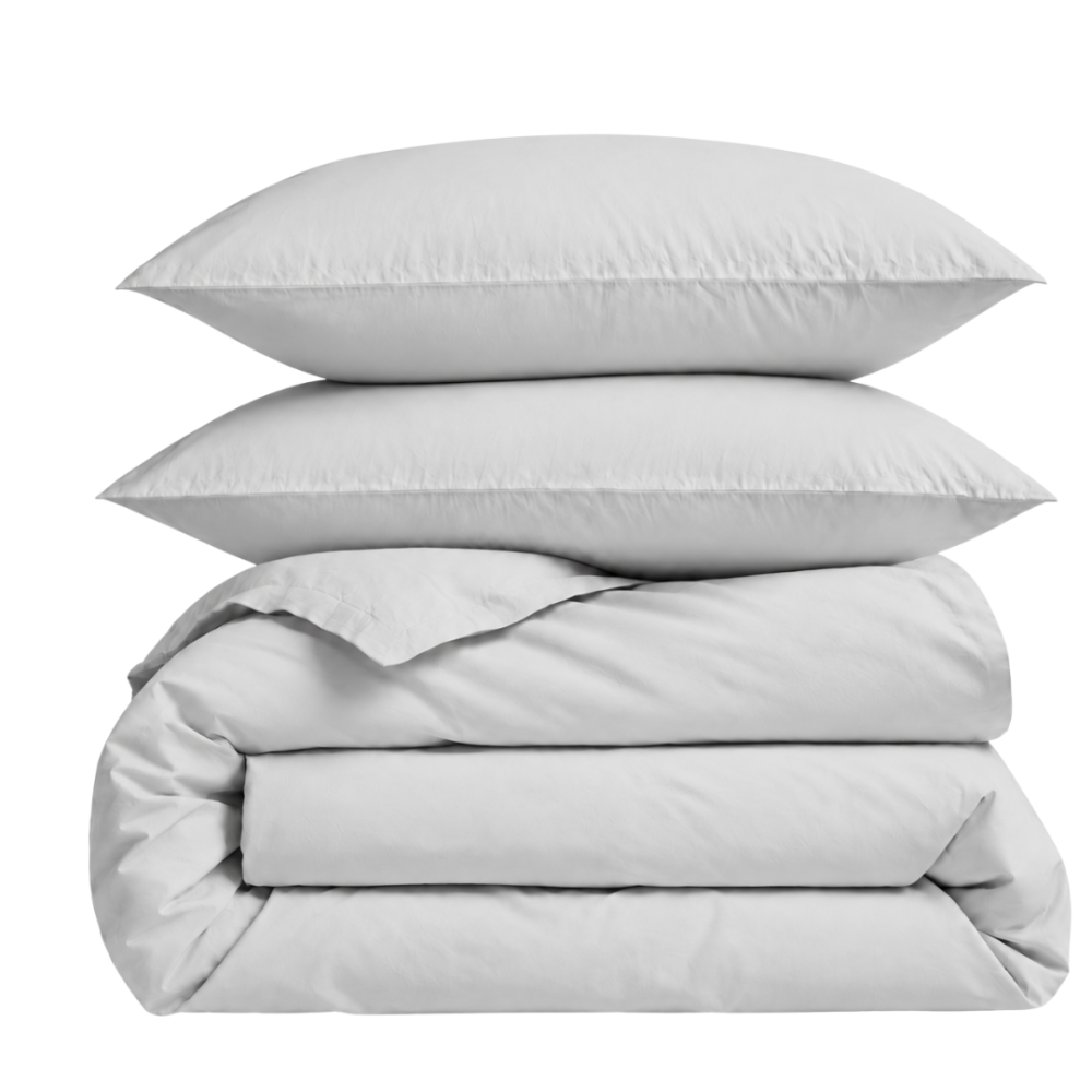 Bettwäsche set „Gray morn“. Bettwäsche einfarbig, 135/140x200 cm, 155x220 cm, 160x200 cm, 180x200 cm, 200x200 cm, 200x220 cm, 220x240 cm. Hell-silbergraues bettwäsche-set mit minimalistischem design Bettwäsche set „Gray morn“. Bettwäsche einfarbig, 135/140x200 cm, 155x220 cm, 160x200 cm, 180x200 cm, 200x200 cm, 200x220 cm, 220x240 cm. Hell-silbergraues bettwäsche-set mit minimalistischem design
