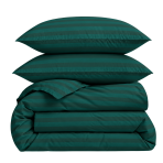 Bettwäsche set "Green Stripes". Gemusterte Bettwäsche, 135/140x200 cm, 155x220 cm, 160x200 cm, 180x200 cm, 200x200 cm, 200x220 cm. Dunkelgrünes bettwäsche-set mit einem raffinierten streifenmuster, das jedem schlafzimmerdekor tiefe und eleganz verleiht.