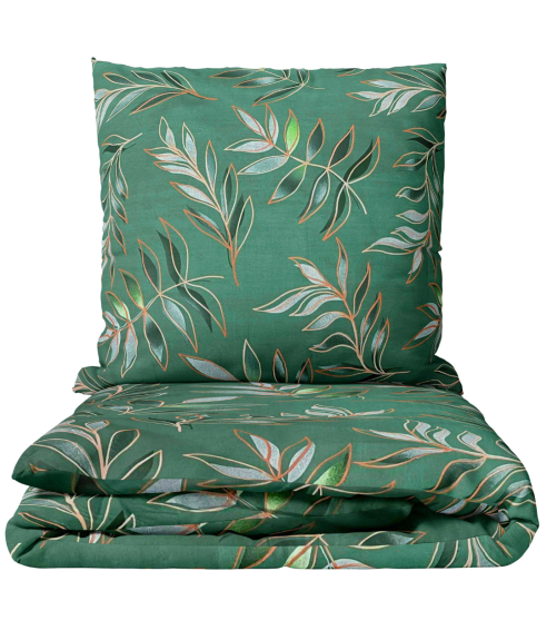 Bettwäsche set "Jade Leaves". Bettwäsche Baumwolle