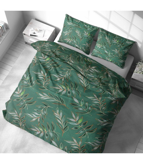 Bettwäsche set "Jade Leaves". Bettwäsche Baumwolle
