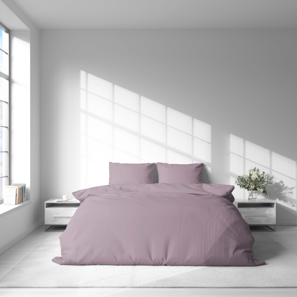 Bettwäsche set "Keepsake Lilac". Bettwäsche Baumwolle, 135/140x200 cm, 200x200 cm, 200x220 cm. Elegante lavendelfarbe und ein dezentes design, das ideal in jedes interieur passt.