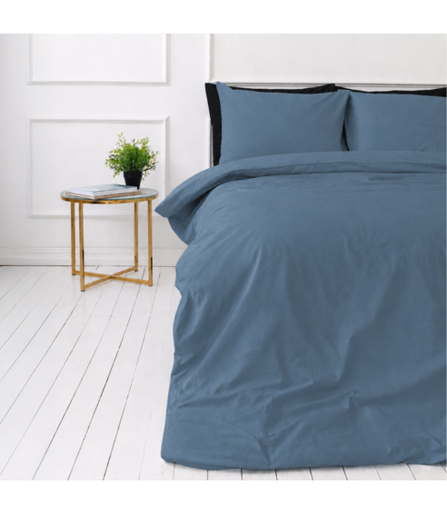 Bettwäsche set „Yale Blue“. Bettwäsche 140x200