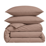 Bettwäsche set "Latte". Bettwäsche einfarbig, 135/140x200 cm, 155x220 cm, 160x200 cm, 180x200 cm, 200x200 cm, 200x220 cm, 220x240 cm. Lattefarbenes bettwäscheset für ein gemütliches und einladendes schlafzimmer.