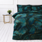Bettwäsche set „Luminare“. Bettwäsche 155x200, 135/140x200 cm, 150x200 cm, 155/160x200 cm, 180x200 cm, 200x200 cm, 200x220 cm, 220x240 cm. Grünblaues bettwäsche-set mit goldenen akzenten. Bettwäsche set „Luminare“. Bettwäsche 155x200, 135/140x200 cm, 150x200 cm, 155/160x200 cm, 180x200 cm, 200x200 cm, 200x220 cm, 220x240 cm. Grünblaues bettwäsche-set mit goldenen akzenten.