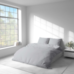 Bettwäsche set "Micro Chip". Bettwäsche Baumwolle, 135/140x200 cm, 200x200 cm, 200x220 cm. Dieses graue bettwäsche-set mit minimalistischem design ist perfekt für diejenigen, die einfachheit und eleganz schätzen.