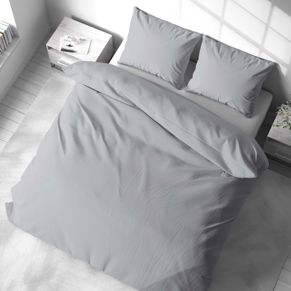 Bettwäsche set "Micro Chip". Bettwäsche Baumwolle, 135/140x200 cm, 200x200 cm, 200x220 cm. Graues, zartes gewebe mit modernem design, das eleganz und stil widerspiegelt.